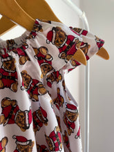 Christmas Teddy - Flutter Sleeve Dress