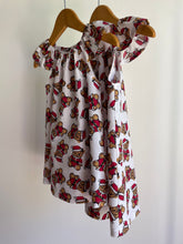 Christmas Teddy - Flutter Sleeve Dress