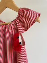 Candy Cane Stripe - Flutter Sleeve Dress