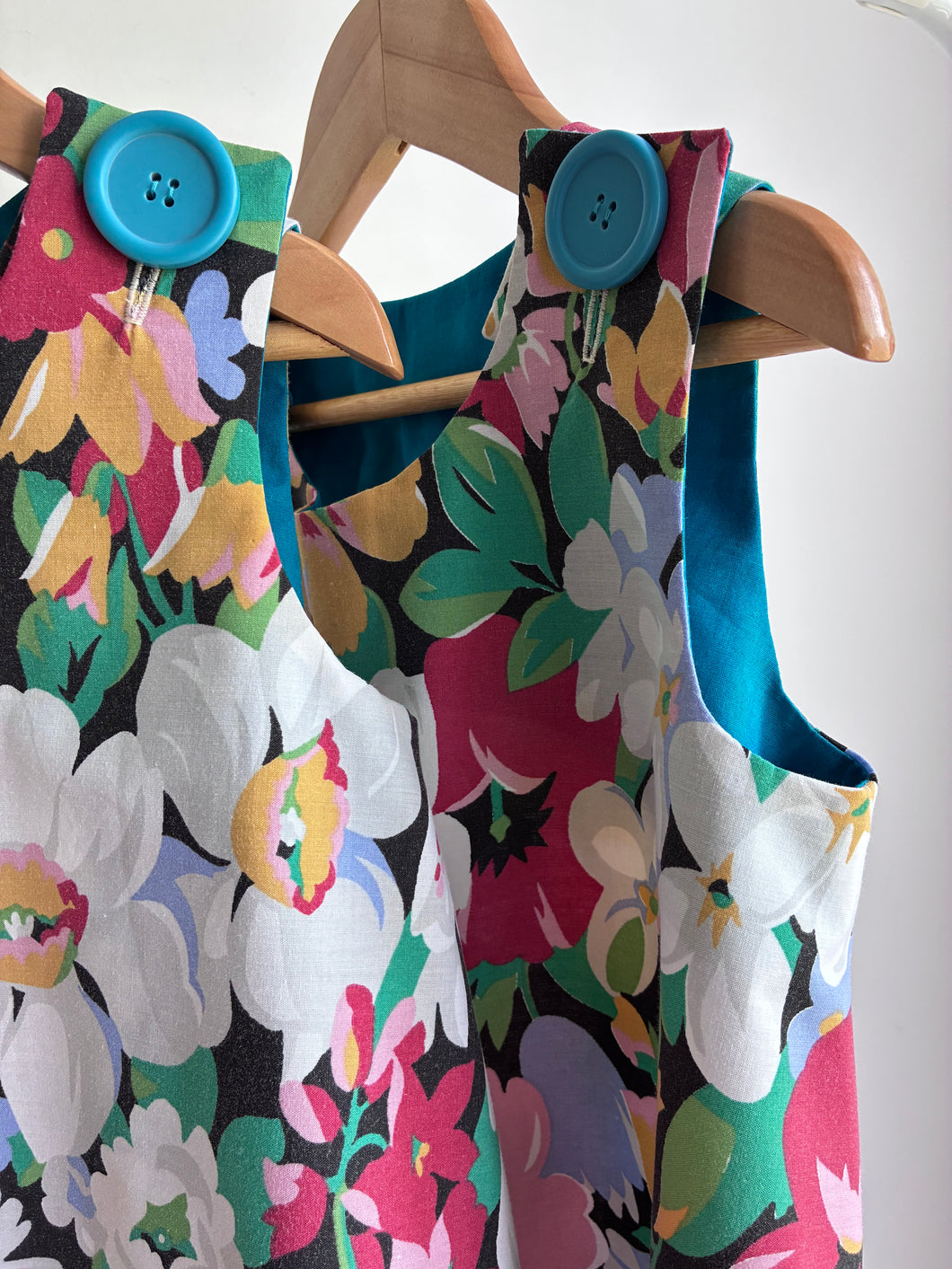 Ellie's Garden Floral - Button Shoulder Dress