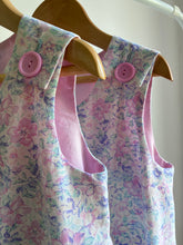 Purple Vintage Floral - Button Shoulder Dress
