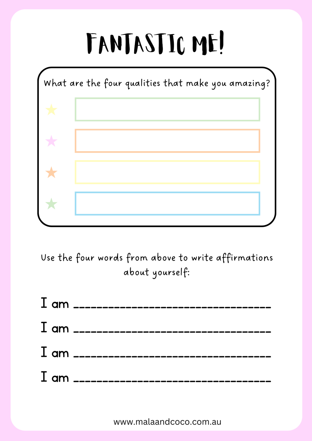 FANTASTIC ME - PRINTABLE