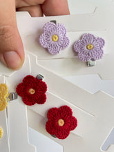 Mini Crochet Flower Clips