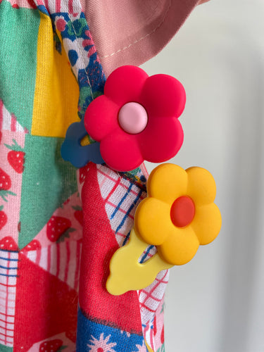 Large Flower Clips