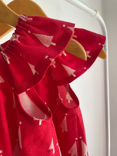 Christmas Tree - Flutter Sleeve Dress