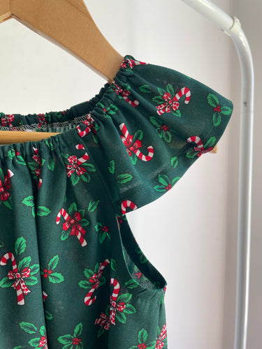 Candy Cane - Flutter Sleeve Dress