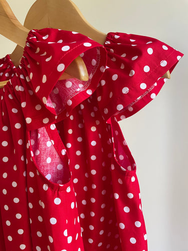 Polka Dot - Flutter Sleeve Dress