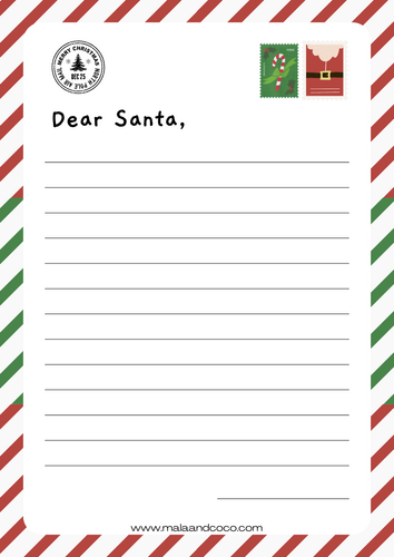 SANTA LETTER - BLANK